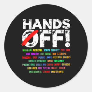 Sticker Rond Manifestation samedi 5 avril Hommes Femmes _8