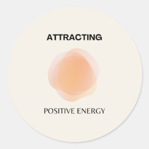 Sticker Rond Manifestation, Spiritualité Positive, Affirmation