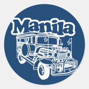 Sticker Rond Manille Jeepney
