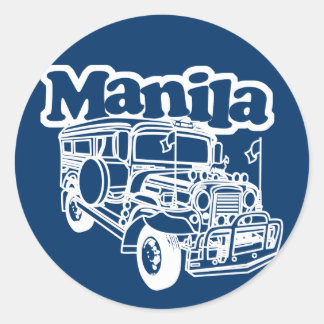 Sticker Rond Manille Jeepney