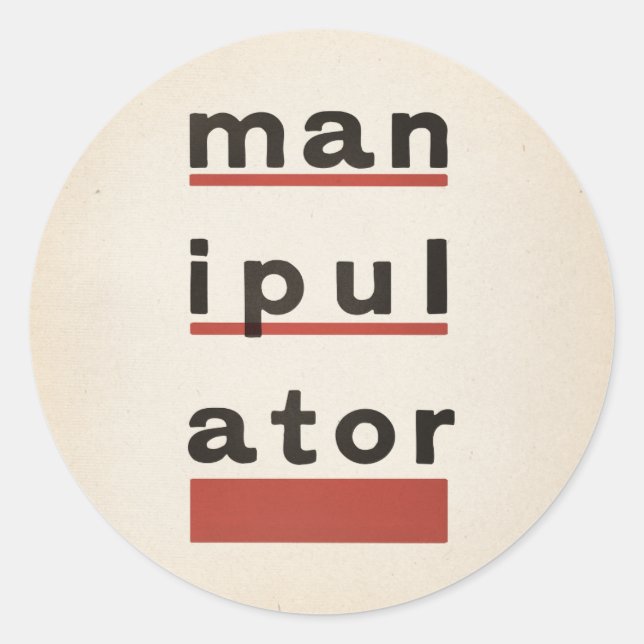 Sticker Rond manipulATOR (Devant)