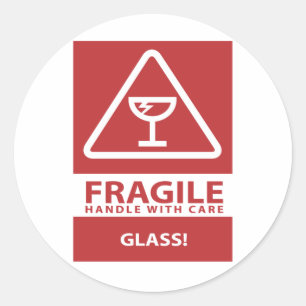 Sticker Rond Manipulez avec soin