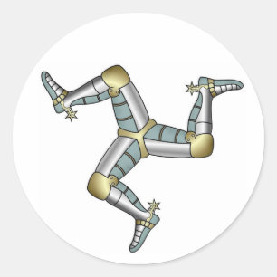 Sticker Rond Mannois trois jambes de l'homme
