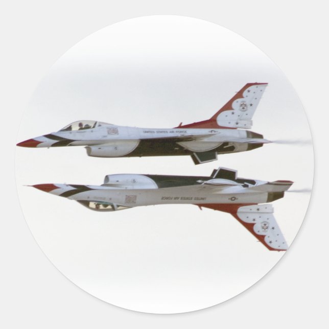 Sticker Rond Manoeuvre Thunderbirds - Miroir (Devant)