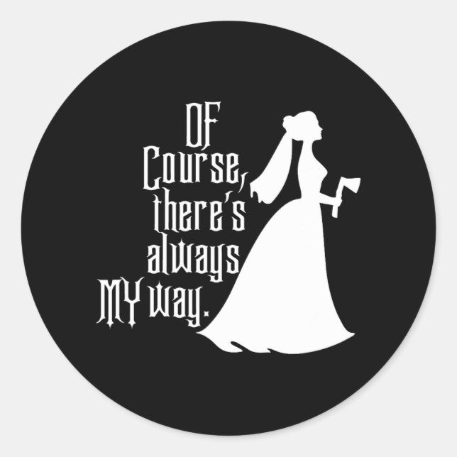 Sticker Rond Manoir hanté  (Devant)