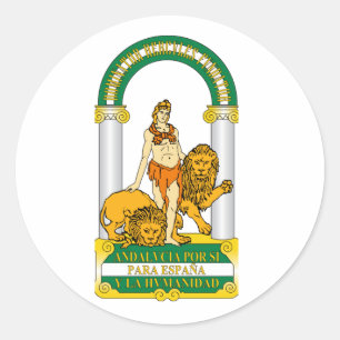 Sticker Rond Manteau d'Andalousie (Espagne) des bras