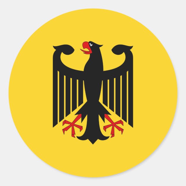 Sticker Rond Manteau d'armes allemand (Devant)