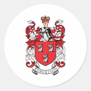 Sticker Rond Manteau de famille de Robertson des bras