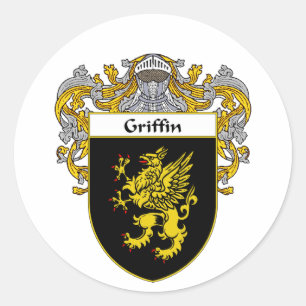 Sticker Rond Manteau de griffon des bras (enveloppés)