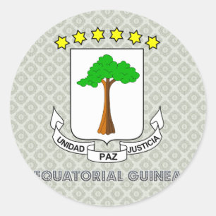 Sticker Rond Manteau de Guinée équatoriale des bras