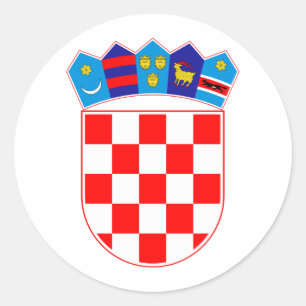 Sticker Rond Manteau de la Croatie des bras