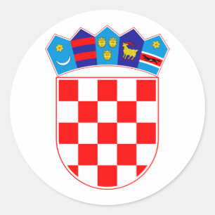 Sticker Rond Manteau de la Croatie des bras