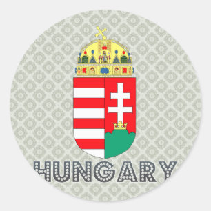 Sticker Rond Manteau de la Hongrie des bras