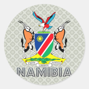 Sticker Rond Manteau de la Namibie des bras