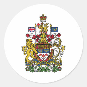 Sticker Rond Manteau de logo héraldique officiel de symbole du