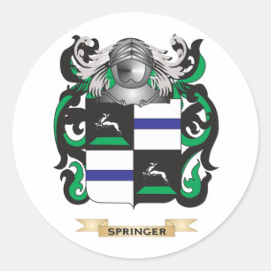Sticker Rond Manteau de Springer des bras (crête de famille)
