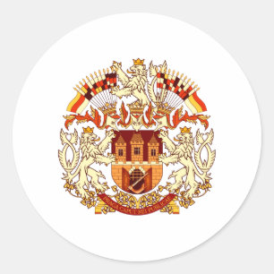Sticker Rond Manteau des bras de Prague