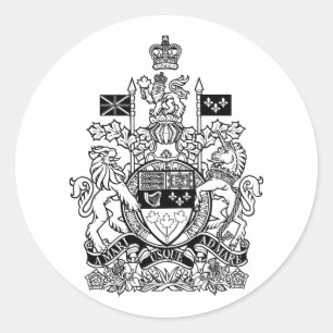 Sticker Rond Manteau du Canada des bras - crête du Canada