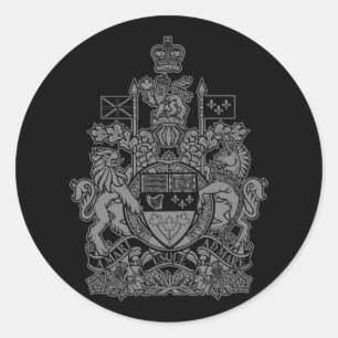 Sticker Rond Manteau du Canada des bras - crête du Canada