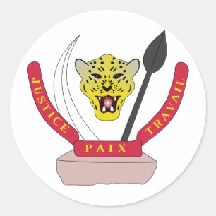 Sticker Rond Manteau du Congo des bras CD