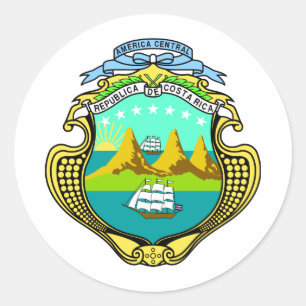 Sticker Rond Manteau du Costa Rica des bras