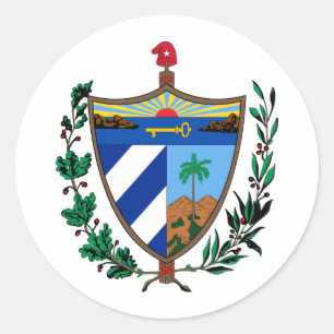Sticker Rond Manteau du Cuba des bras