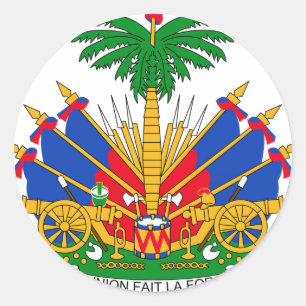 Sticker Rond Manteau du Haïti des bras