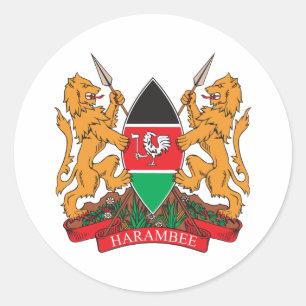 Sticker Rond Manteau du Kenya des bras