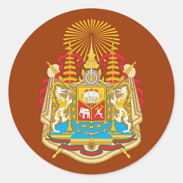 Sticker Rond Manteau du Siam des bras (Devant)