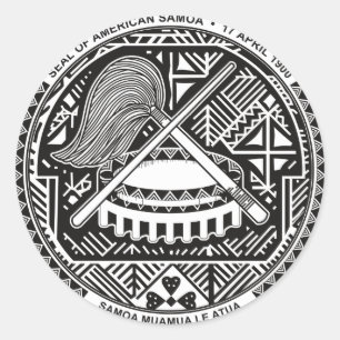 Sticker Rond Manteau officiel des Samoa américaines