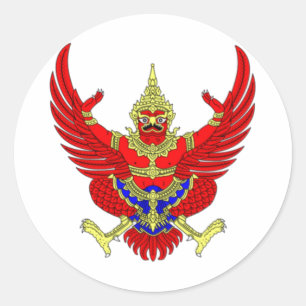 STICKER ROND MANTEAU THAÏLANDAIS DE LA THAÏLANDE DE DRAPEAU