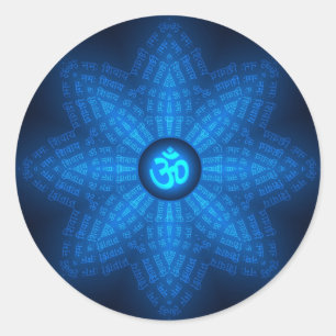 Sticker Rond Mantra Spirituel Om