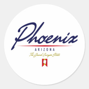 Sticker Rond Manuscrit de Phoenix