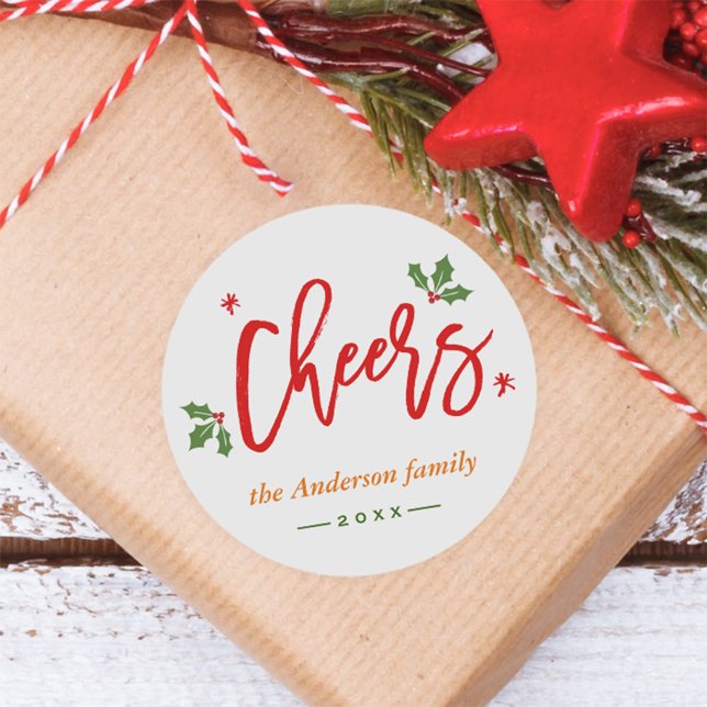 Sticker Rond Manuscrit simple moderne de calligraphie de (Créateur téléchargé)