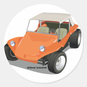 Sticker Rond Manx orange uniquement