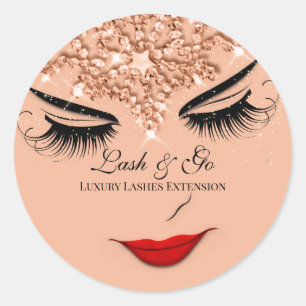 Sticker Rond Maquillage Artiste Lash Extension Lip Princesse Ro