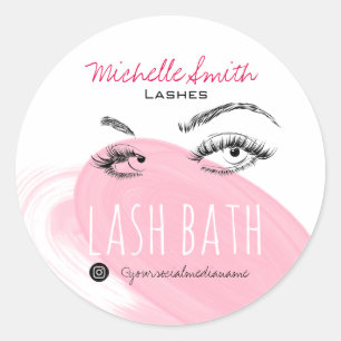 Sticker Rond Maquillage Artiste Lashes Brosses Black Rose Lash 