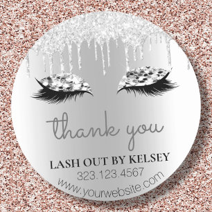 Sticker Rond Maquillage Artiste Lashes Platine Parties scintill