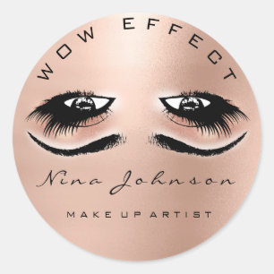Sticker Rond Maquillage Artiste Wow Effet Étincelle Étincelle O