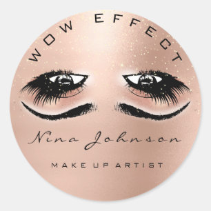Sticker Rond Maquillage Artiste Wow Effet Étincelle Parties sci