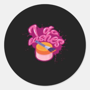 Sticker Rond Maquillage - Je fais des coups de fouet - pour les