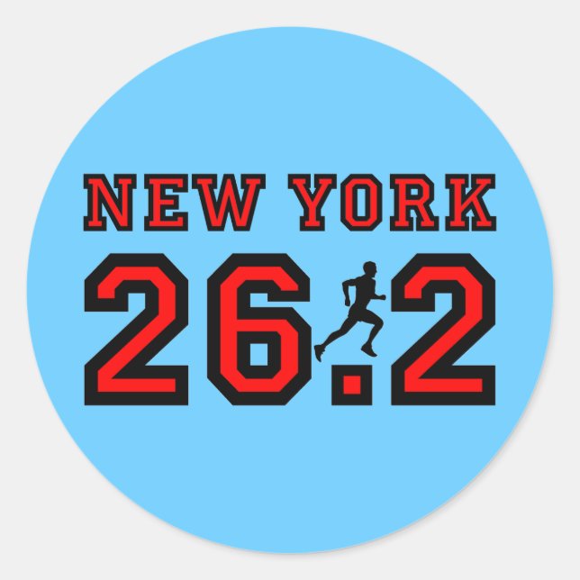 Sticker Rond Marathon de New York (Devant)