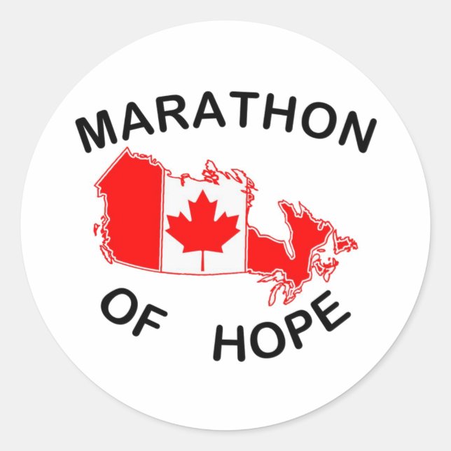 Sticker Rond Marathon d'espoir Terry fox Marathon du Canada (Devant)