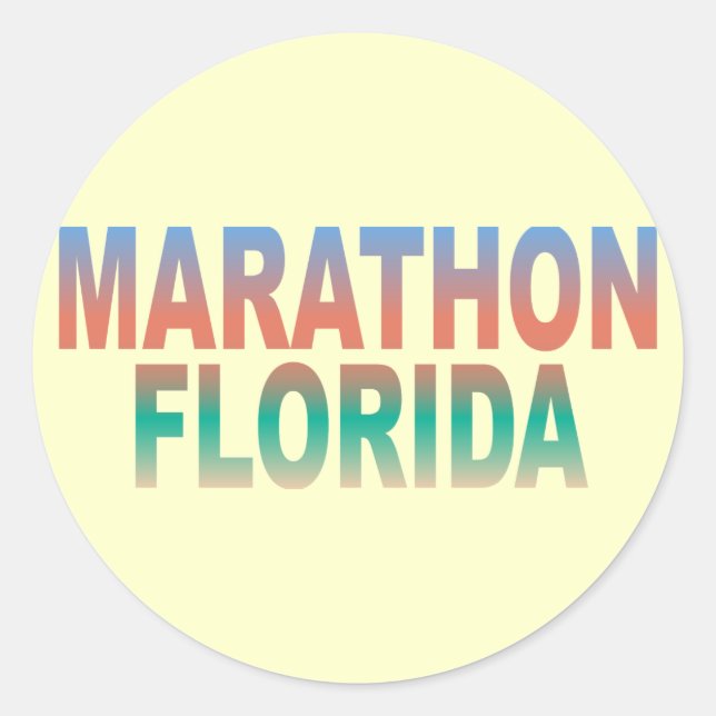 Sticker Rond Marathon Florida Keys (Devant)