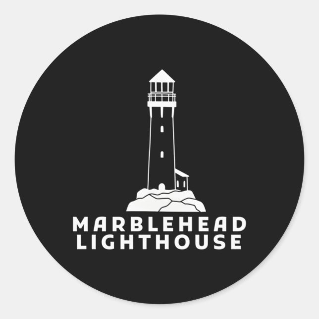 Sticker Rond Marblehead Lighthouse (Devant)