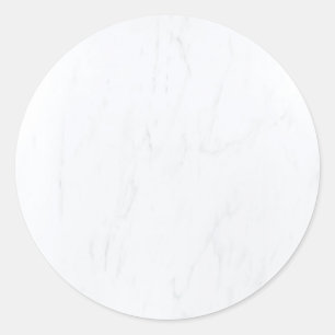 Sticker Rond Marbre blanc Blank Modèle Moderne Élégant