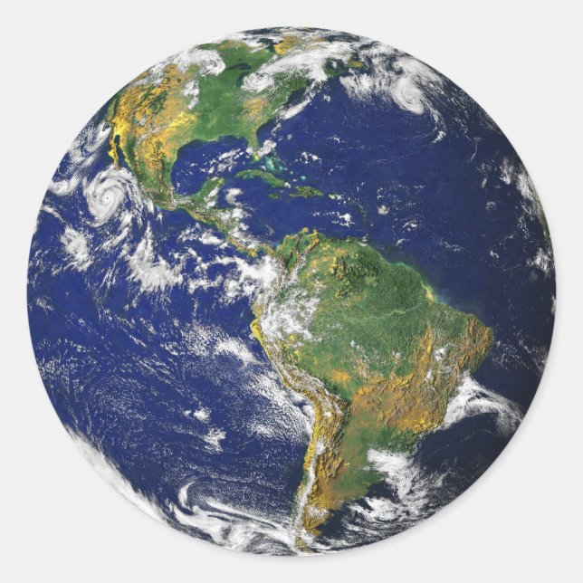 Sticker Rond Marbre bleu (Devant)