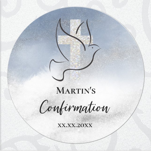 Sticker Rond Marbre bleu de confirmation (Créateur téléchargé)
