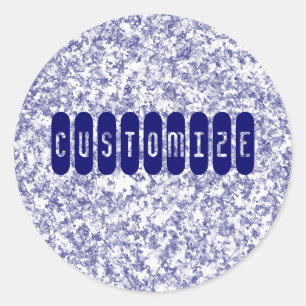 Sticker Rond Marbre bleu - modèle