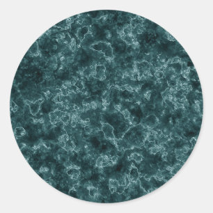 Sticker Rond Marbre noir turquoise